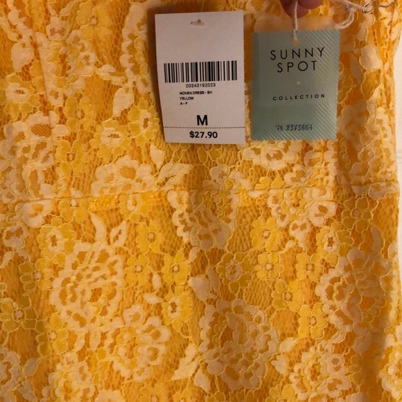 Yellow ruffle mini dress - Picture 3 of 4